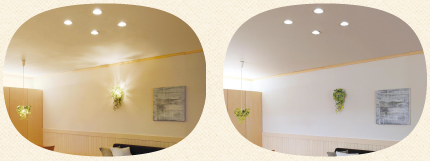 2 ダウンライトに変更